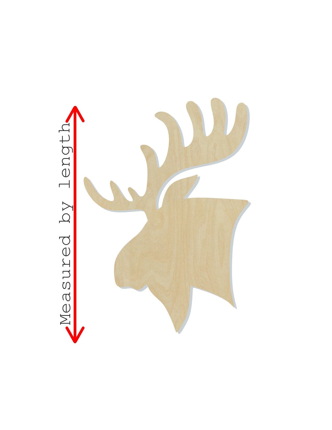 Moose Head wood shape wood cutouts animal cutouts animal shapes DIY Paint #1754 - Multiple Sizes Available - Unfinished Wood Cutout Shapes