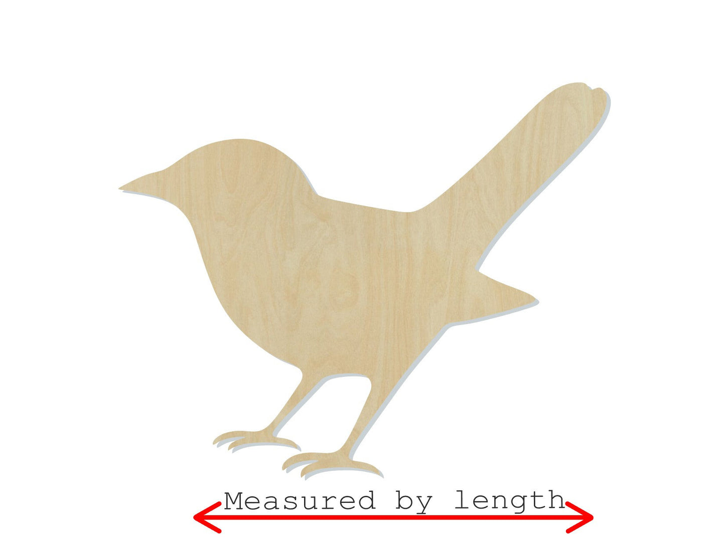 Nightingale Bird wood shape wood cutouts birds animal cutouts animal shapes #1782 - Multiple Sizes Available - Unfinished Wood Cutout Shapes