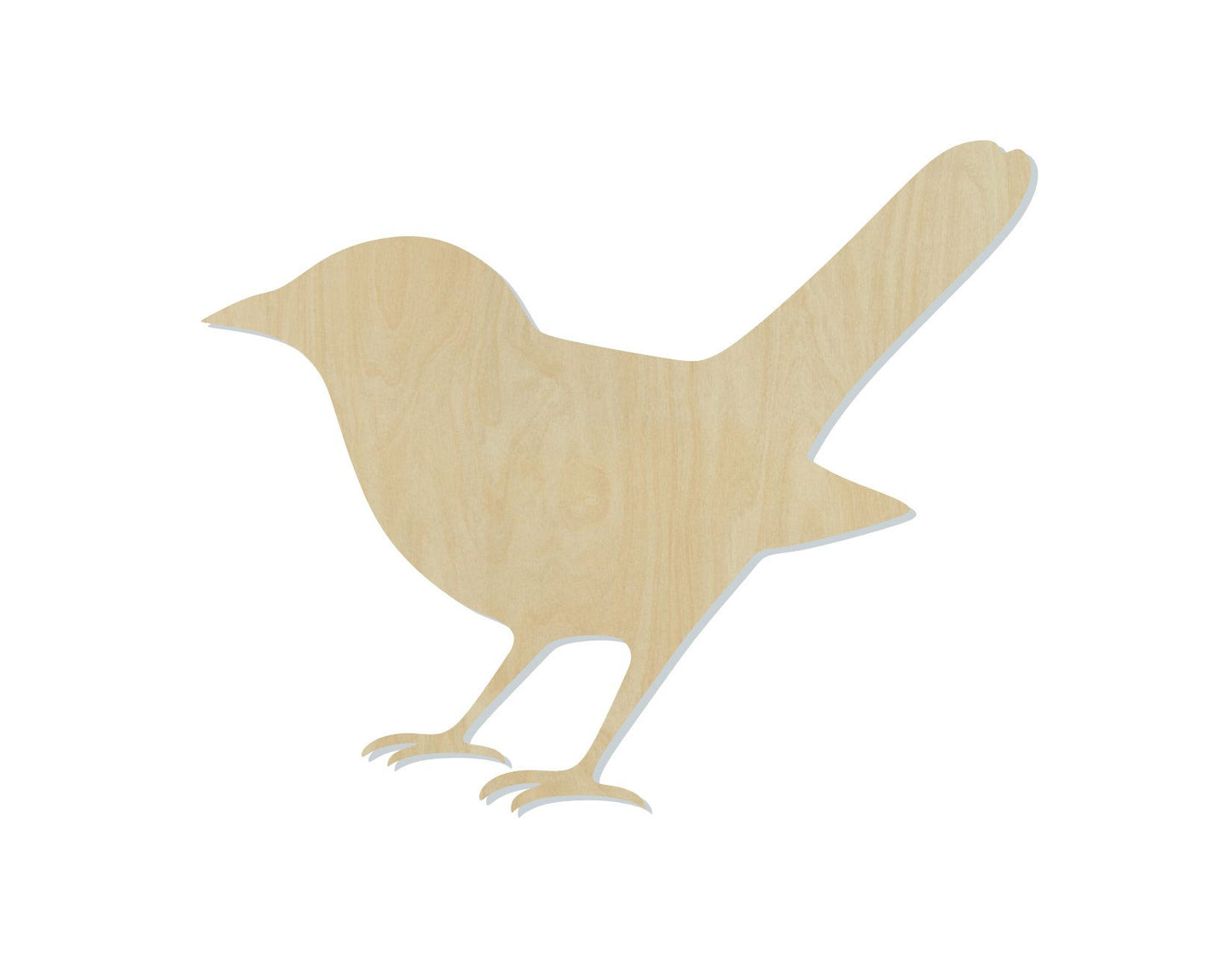 Nightingale Bird wood shape wood cutouts birds animal cutouts animal shapes #1782 - Multiple Sizes Available - Unfinished Wood Cutout Shapes