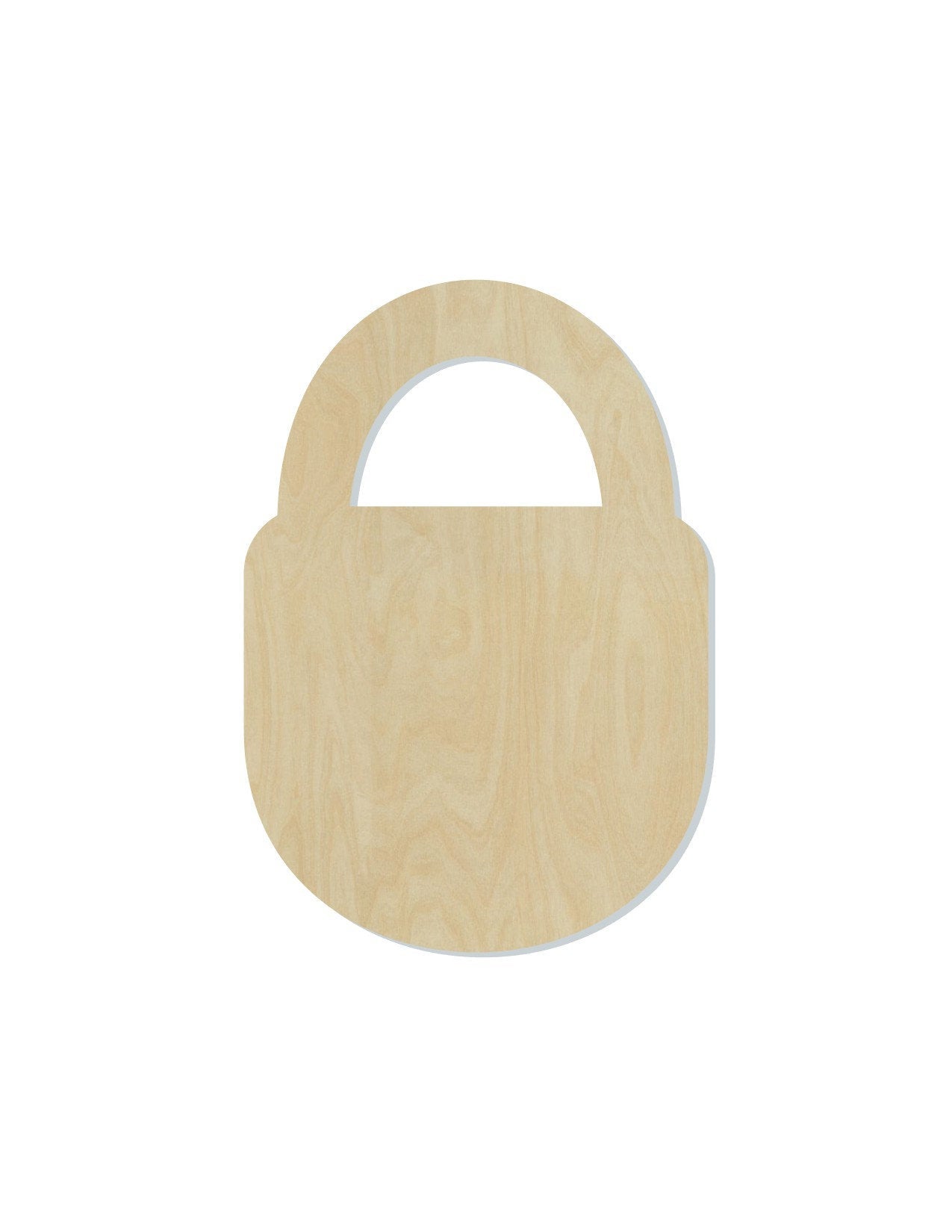 Padlock wood shape wood cutouts DIY Paint kit #1813 - Multiple Sizes Available - Unfinished Wood Cutout Shapes