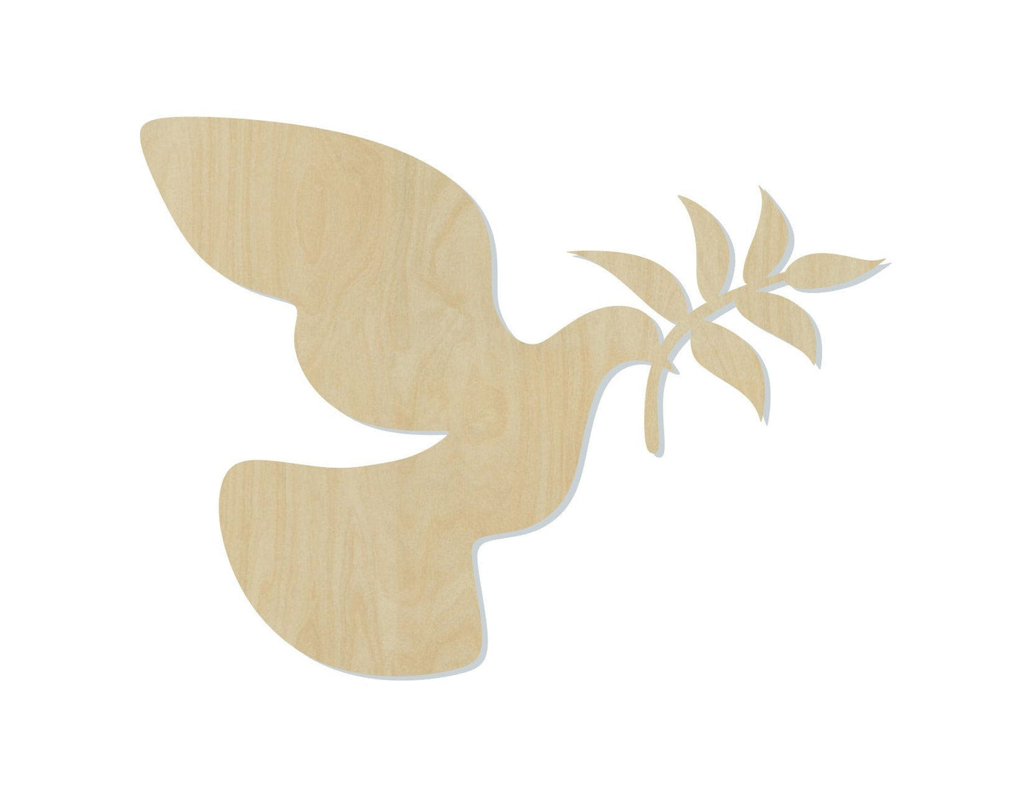 Peace Dove wood shape wood cutouts animal cutouts DIY Paint kit #1826 - Multiple Sizes Available - Unfinished Wood Cutout Shapes