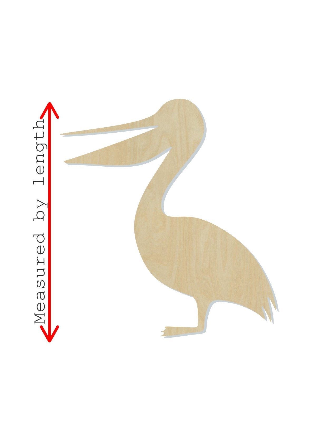 Pelican wood shape wood cutouts animal shapes animal cutouts DIY Paint kit #1833 - Multiple Sizes Available - Unfinished Wood Cutout Shapes