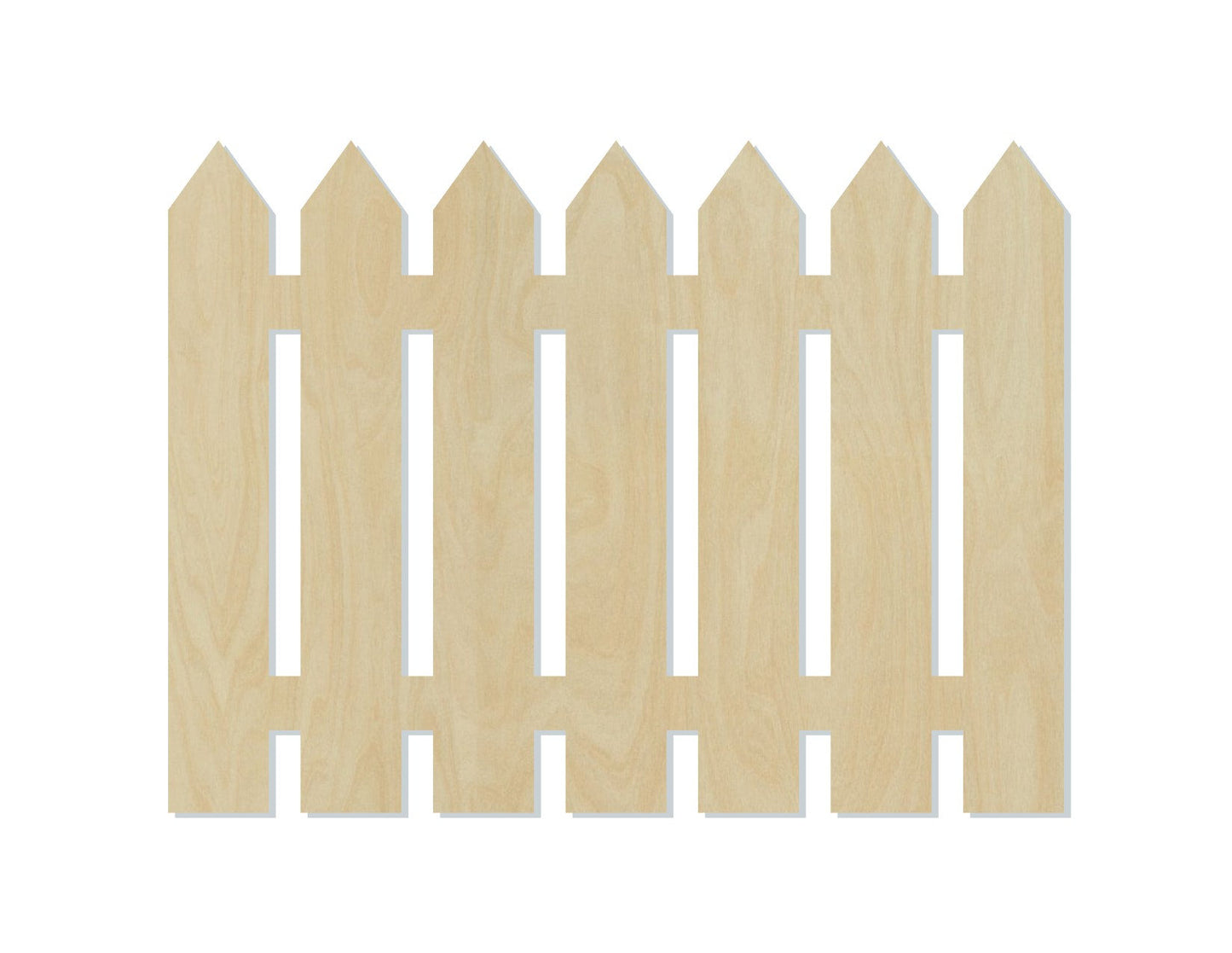 Picket Fence wood shape wood cutout white picket fence DIY paint #1845 - Multiple Sizes Available - Unfinished Wood Cutout Shapes