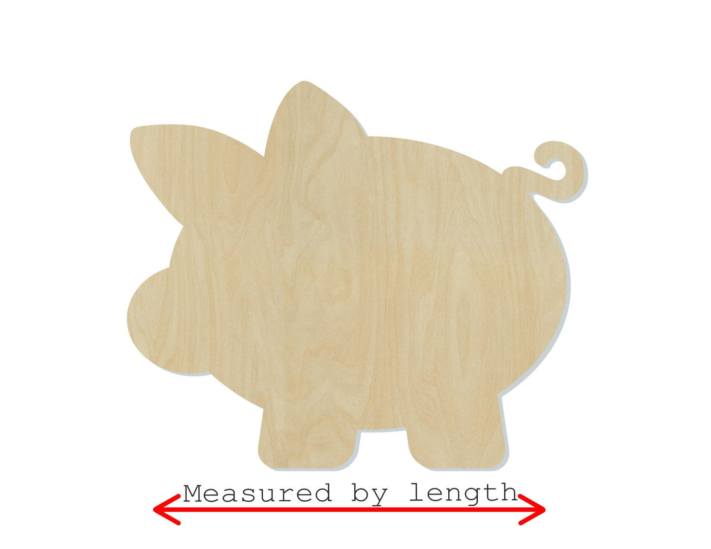 Piggy Bank wood shape wood cutouts Money savings DIY Paint kit #1848 - Multiple Sizes Available - Unfinished Wood Cutout Shapes