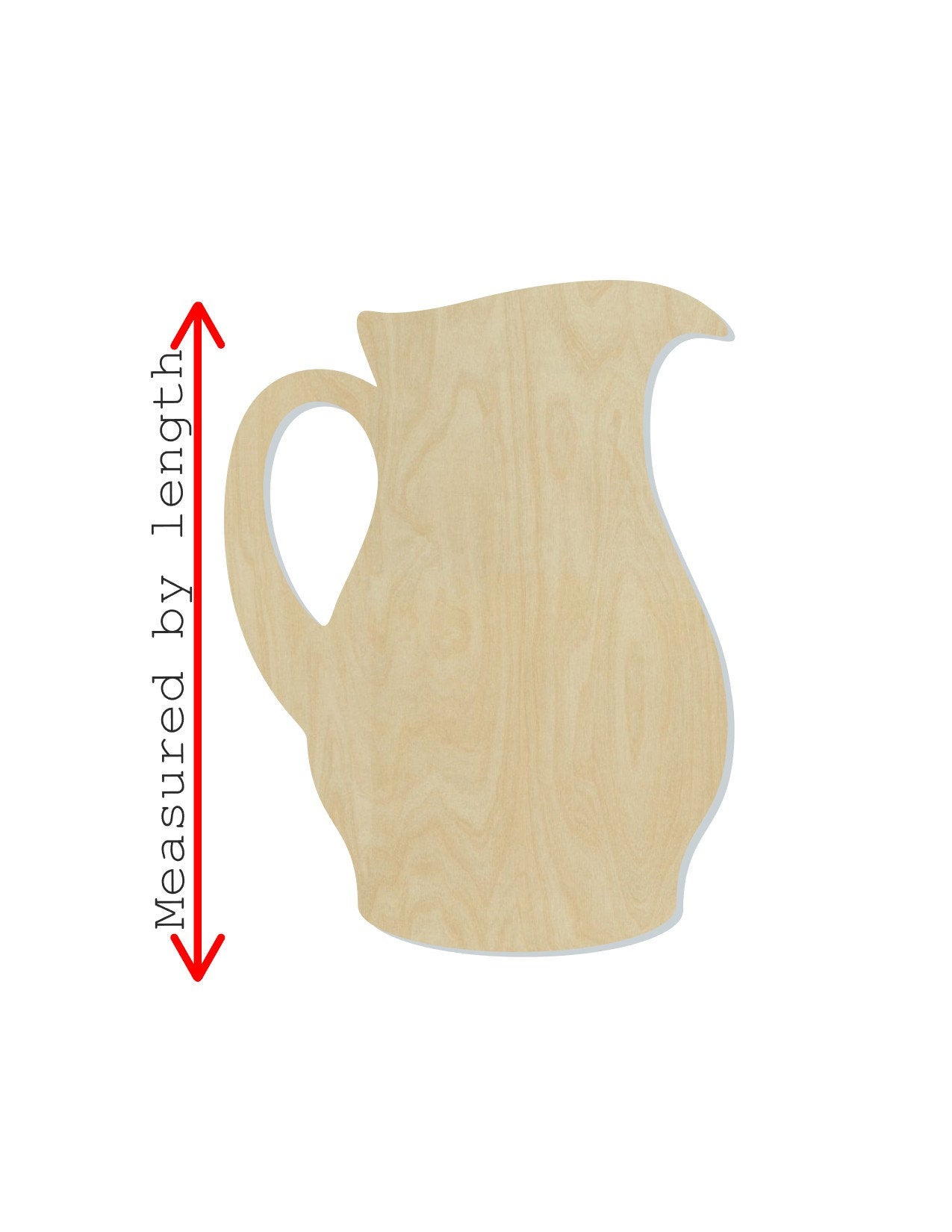 Pitcher wood shape wood cutouts kitchen decor DIY paint kit #1862 - Multiple Sizes Available - Unfinished Wood Cutout Shapes