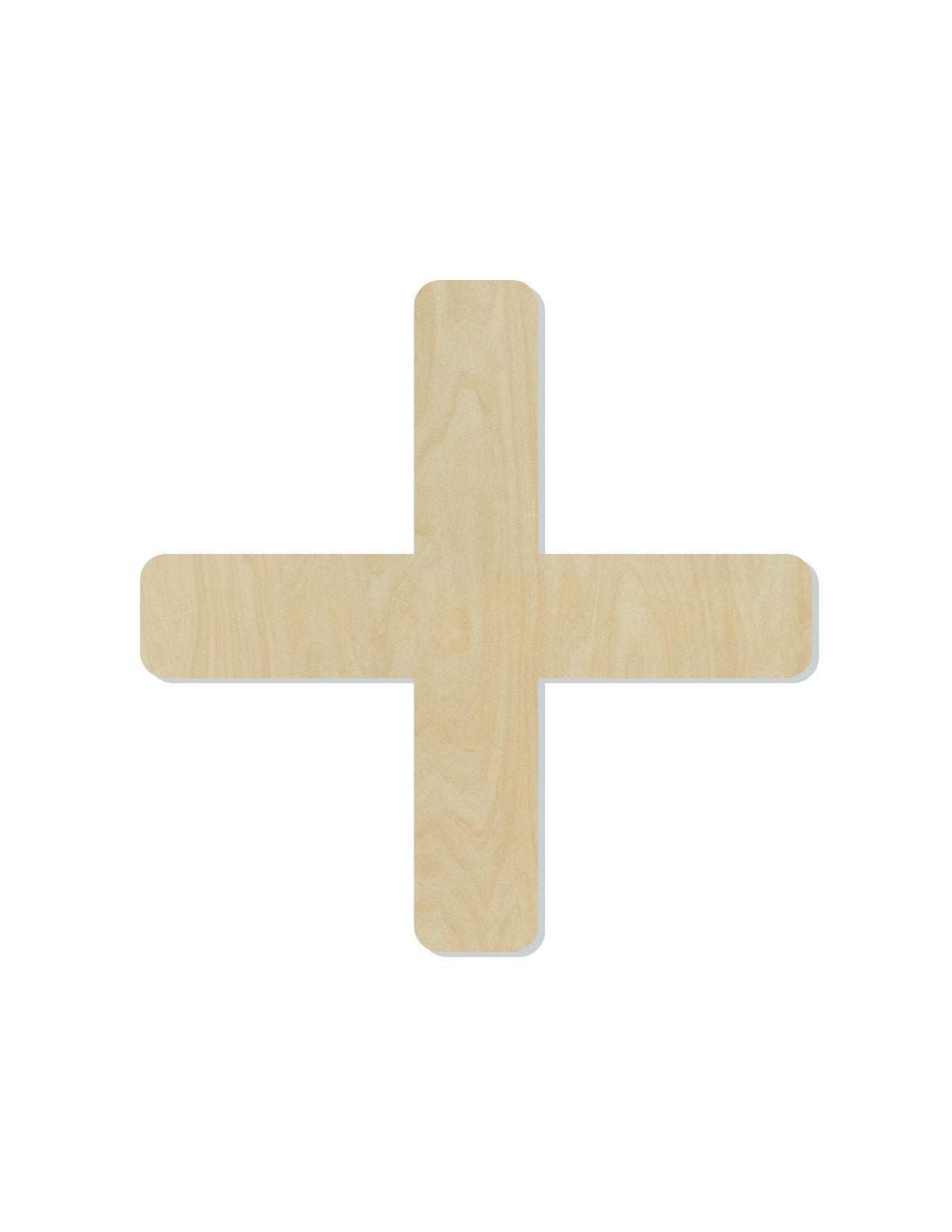 Plus Sign wood shape wood cutouts DIY Paint kit #1866 - Multiple Sizes Available - Unfinished Wood Cutout Shapes