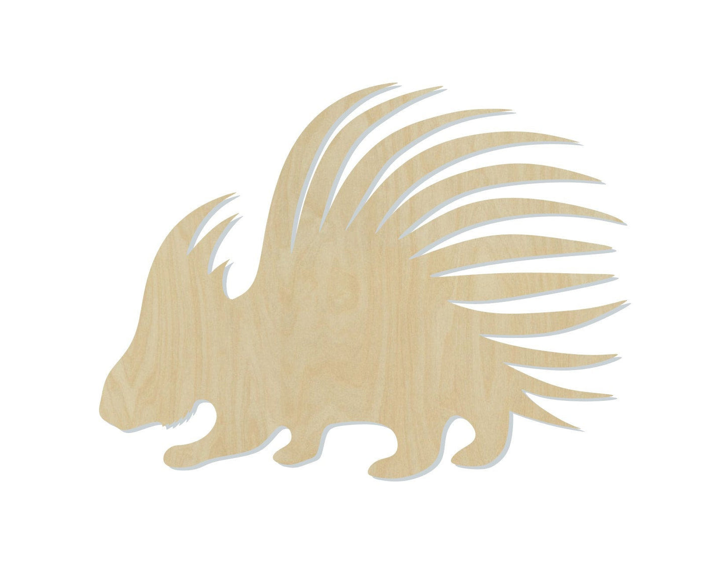 Porcupine wood shape wood cutouts animal cutouts DIY Paint kit #1879 - Multiple Sizes Available - Unfinished Wood Cutout Shapes