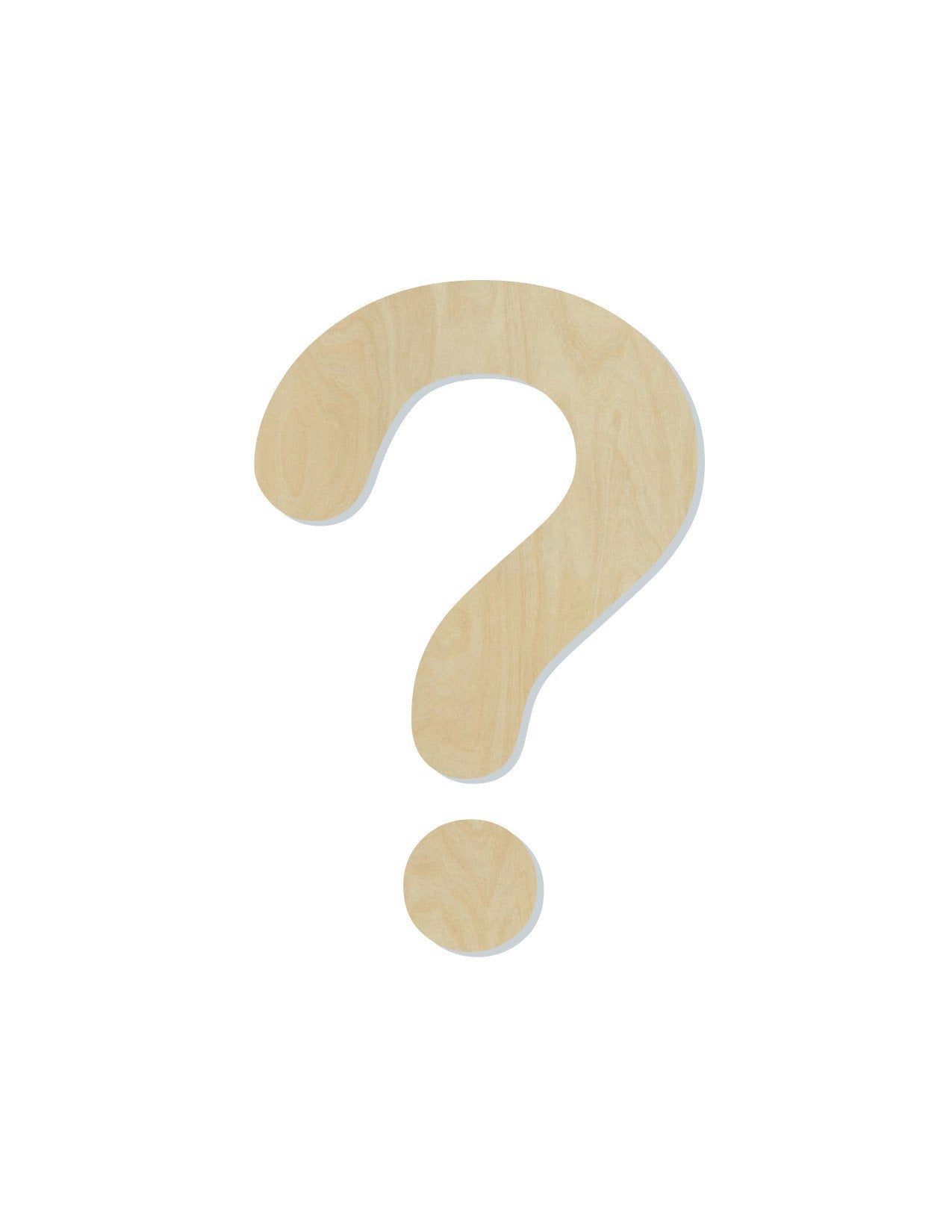 Question Mark wood shape wood cutouts shape cutouts DIY Paint kit #1902 - Multiple Sizes Available - Unfinished Wood Cutout Shapes