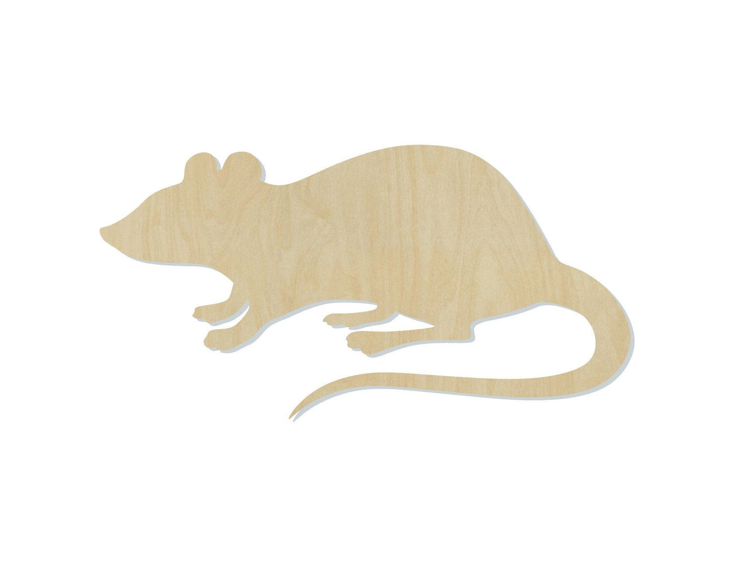 Rat wood shape wood cutouts animal cutouts animal shapes DIY Paint kit #1909 - Multiple Sizes Available - Unfinished Wood Cutout Shapes