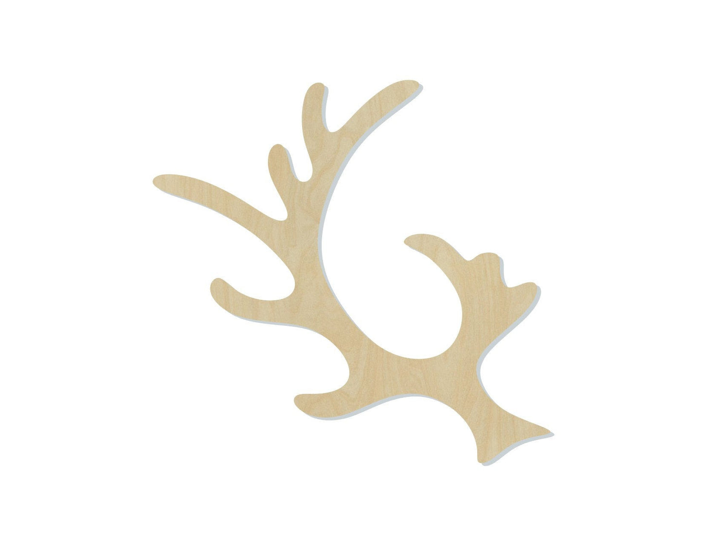 Reindeer Antler wood shape wood cutouts Hunting Camping DIY paint kit #1916 - Multiple Sizes Available - Unfinished Wood Cutout Shapes
