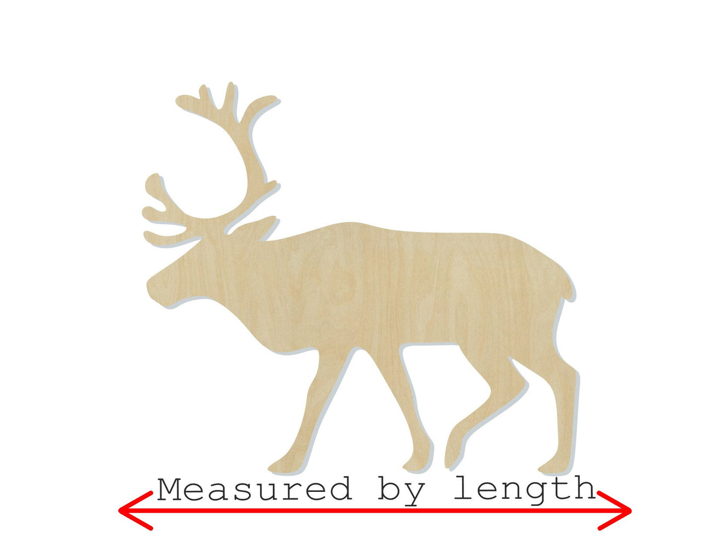 Reindeer wood shape wood cutouts Christmas Craft DIY paint kit #1920 - Multiple Sizes Available - Unfinished Wood Cutout Shapes