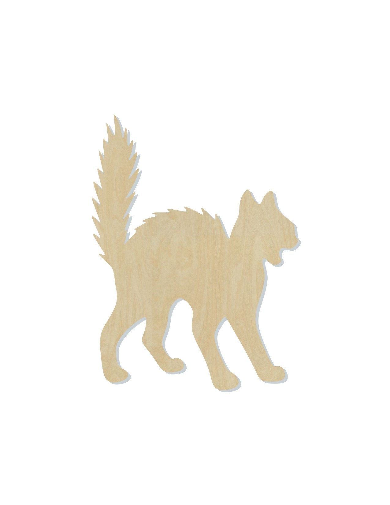 Scary Cat wood shape wood cutouts Halloween Craft Witch DIY Paint kit #1965 - Multiple Sizes Available - Unfinished Wood Cutout Shapes