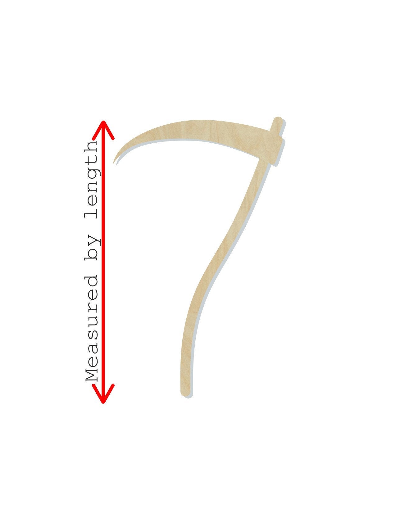 Scythe wood shape wood cutouts Halloween costume DIY paint kit #1973 - Multiple Sizes Available - Unfinished Wood Cutout Shapes