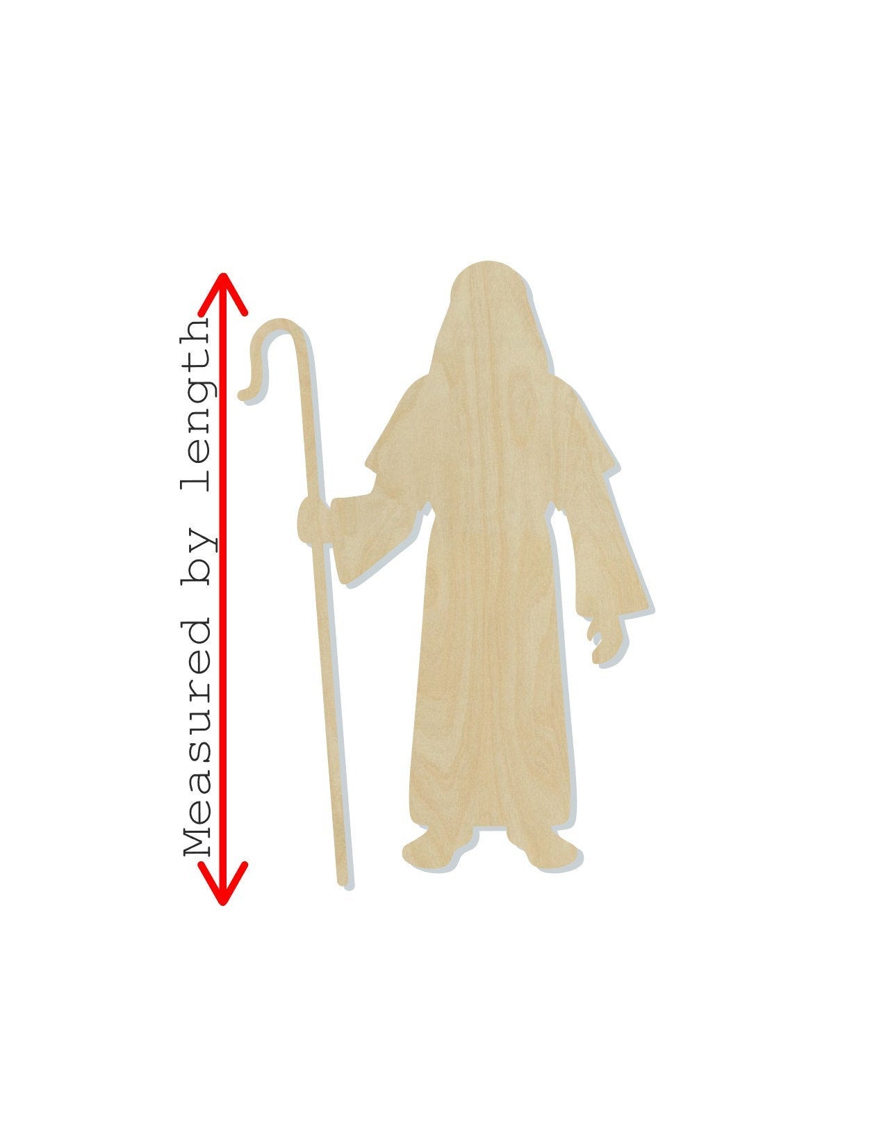 Shepherd wood shape wood cutouts Nativity Jesus Christmas Craft #1988 - Multiple Sizes Available - Unfinished Wood Cutout Shapes