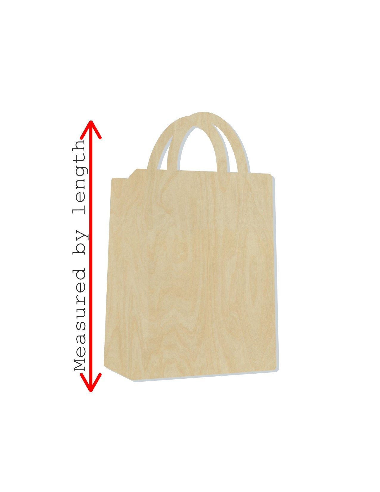 Shopping Bag wood shape wood cutouts Grocery Shopping DIY paint kit #1994 - Multiple Sizes Available - Unfinished Wood Cutout Shapes