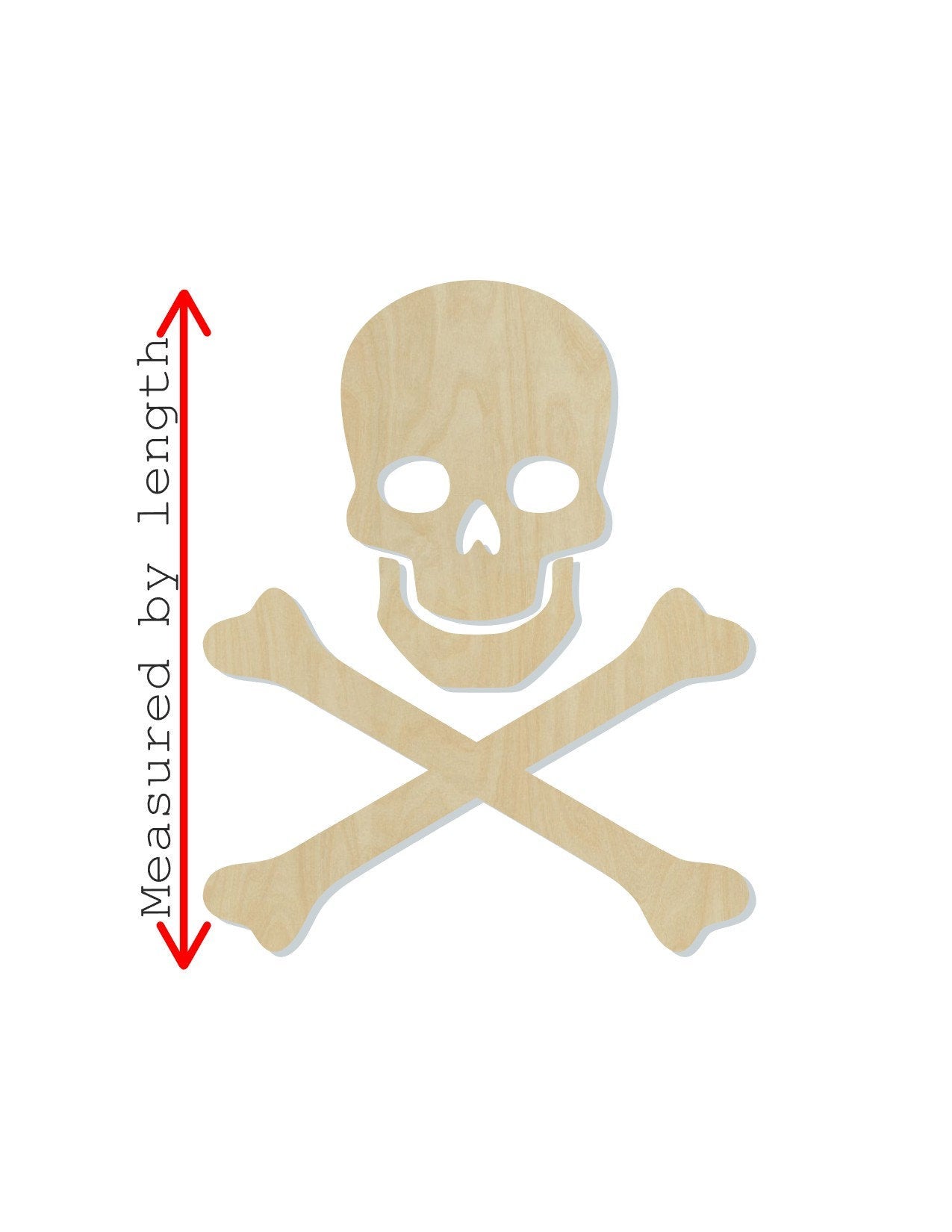 Skull & Crossbones wood shape wood cutouts Halloween craft Death DIY paint #2011 - Multiple Sizes Available - Unfinished Wood Cutout Shapes
