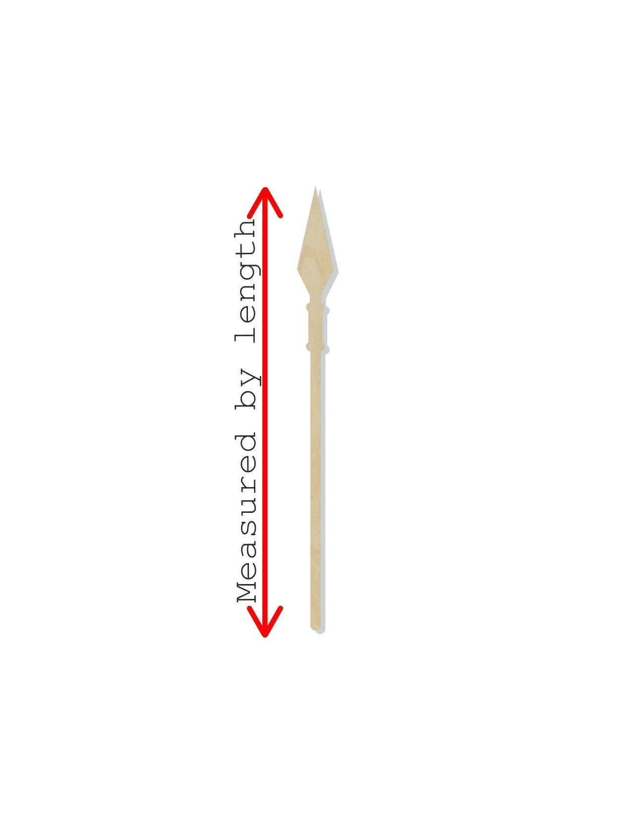 Spear wood shape wood cutouts Weapon DIY paint kit #2039 - Multiple Sizes Available - Unfinished Wood Cutout Shapes