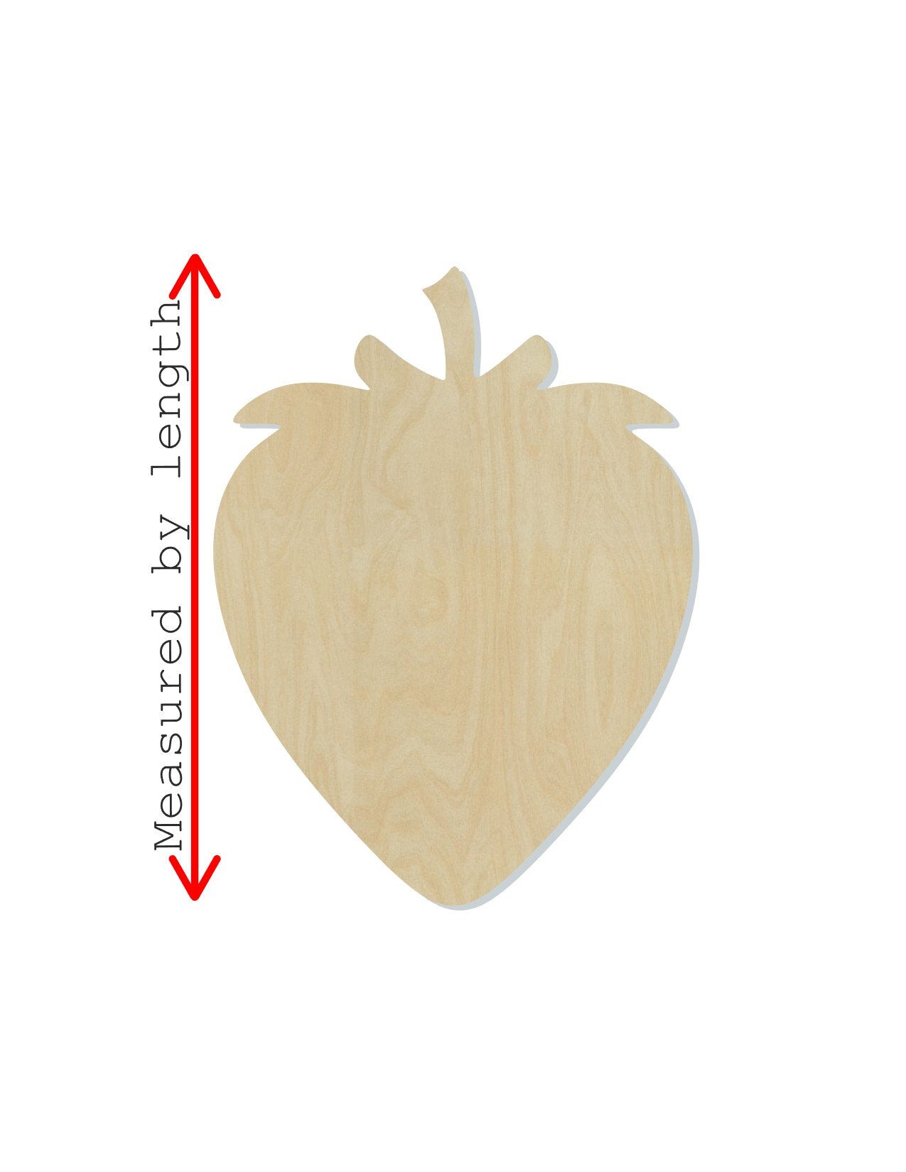 Strawberry wood shape wood cutouts food cutouts DIY paint kit #2066 - Multiple Sizes Available - Unfinished Wood Cutout Shapes