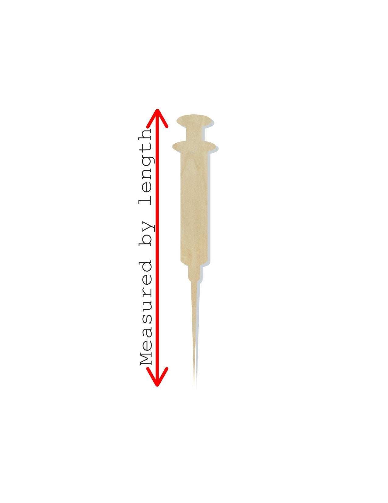 Syringe wood shape wood cutouts Hospital Doctors DIY paint kit #2079 - Multiple Sizes Available - Unfinished Wood Cutout Shapes