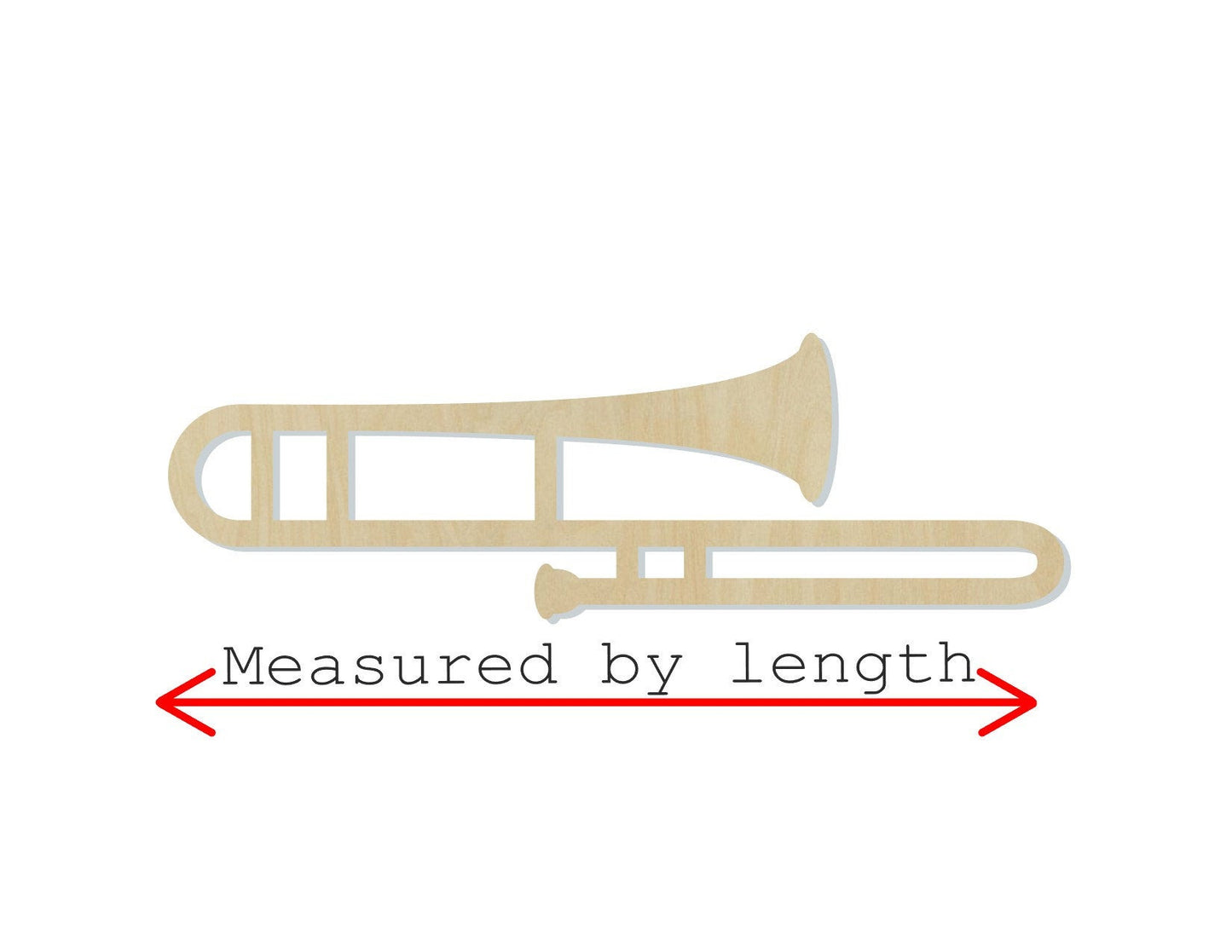 Trombone Wood Cutouts Band Marching band music Musician #2134 - Multiple Sizes Available - Unfinished wood Cutout Shapes