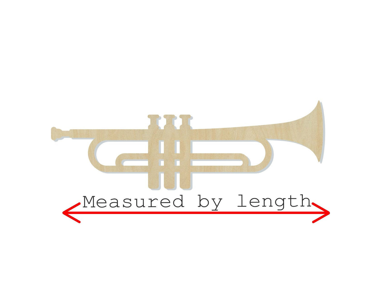 Trumpet Wood Cutout paint kit music class marching band paint blank #2138 - Multiple Sizes Available - Unfinished wood Cutout Shapes