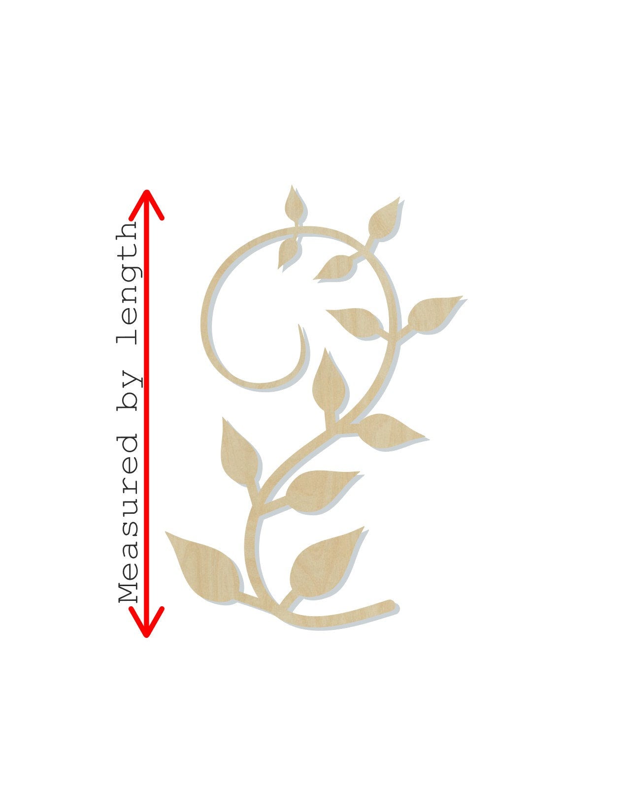 Vine Wood Cutouts blanks DIY Paint Plants Garden Flowers Summer time #2164 - Multiple Sizes Available - Unfinished wood Cutout Shapes