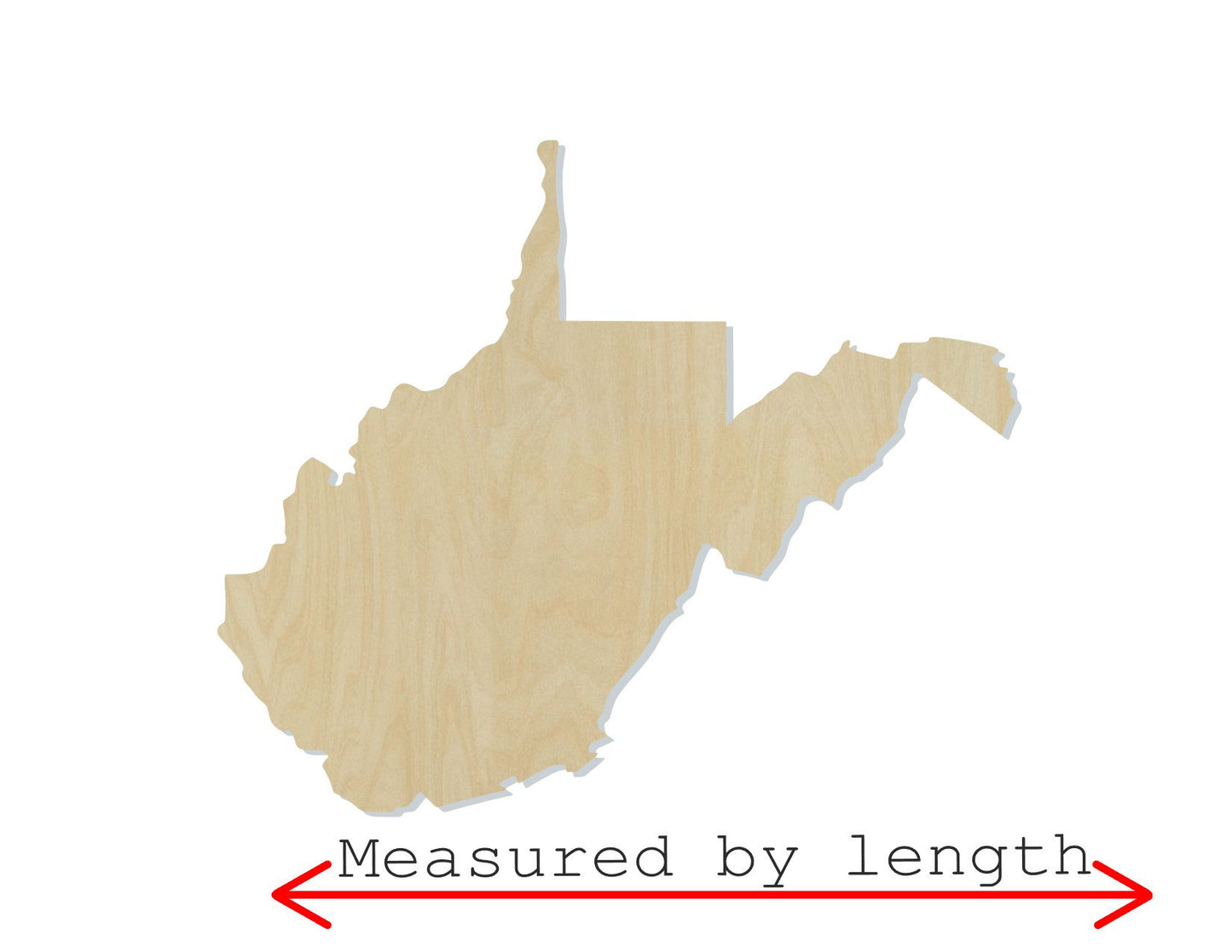 West Virginia State Wood Cutouts State Pride #2181 - Multiple Sizes Available - Unfinished wood Cutout Shapes