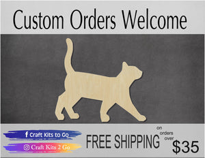 Cat Blank Cat cutout #1051 - Multiple Sizes Available - Unfinished Wood Cutout Shapes