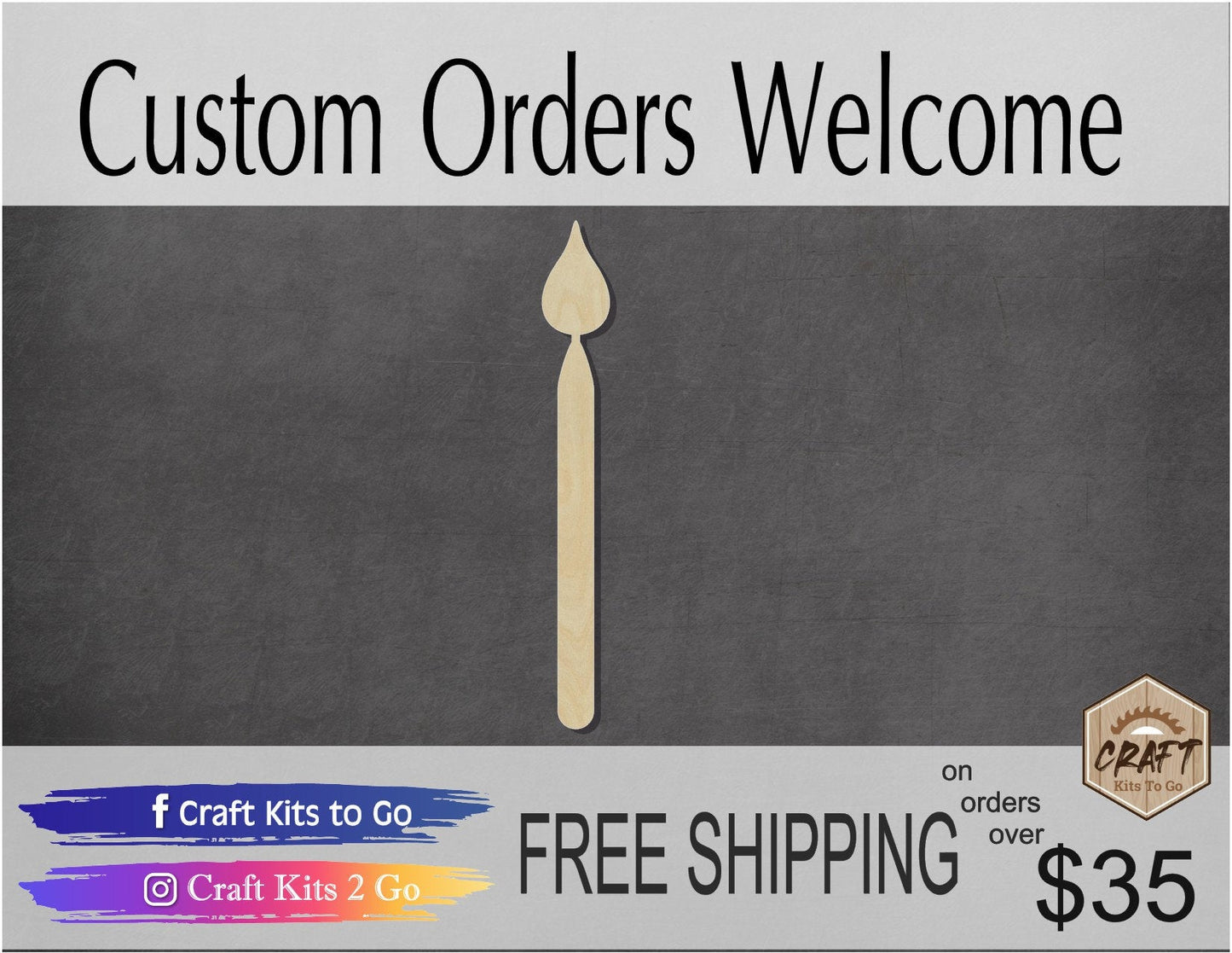 Birthday Candle Celebration Wood Blanks cutouts #1192 - Multiple Sizes Available - Unfinished Cutout Shapes