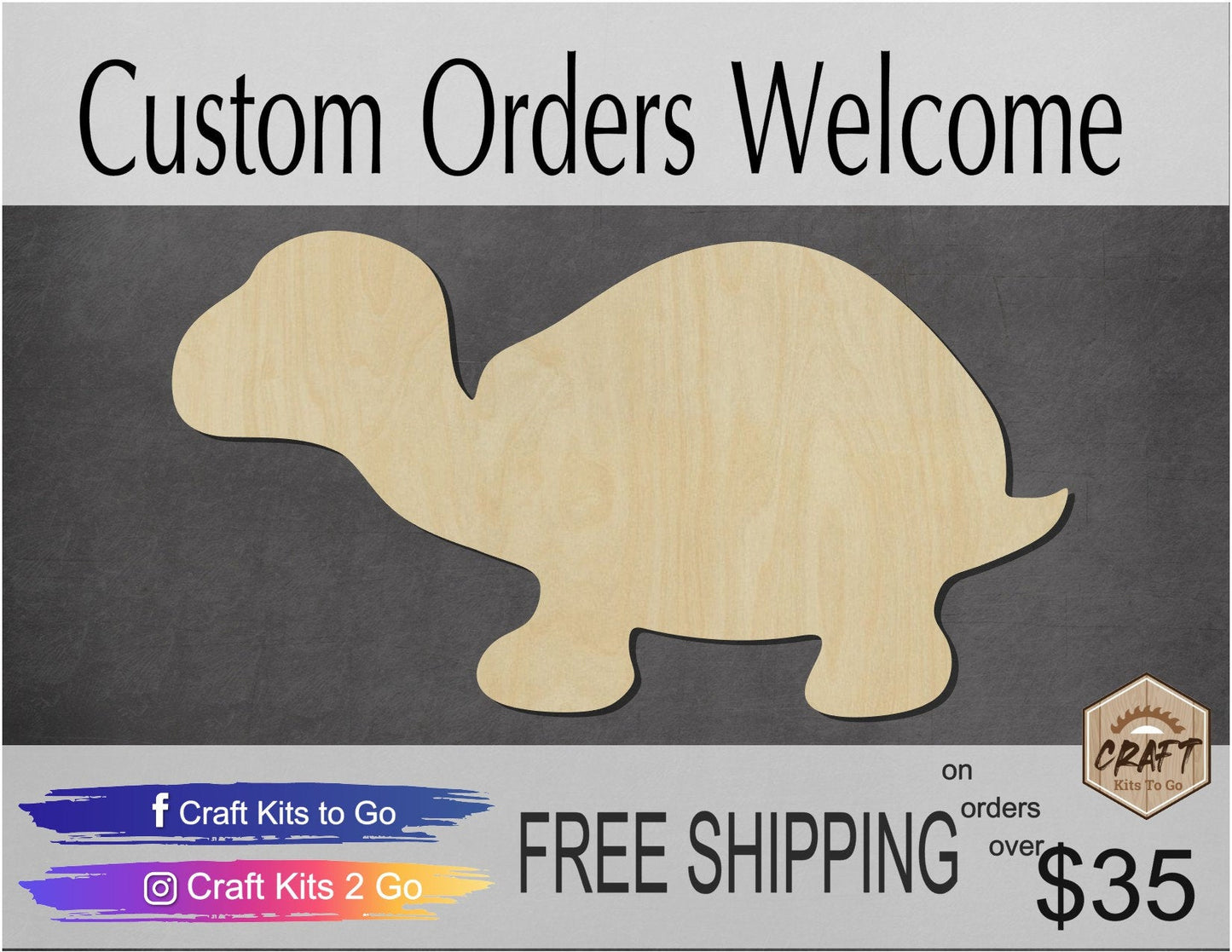 Turtle Wood Cutouts Zoo animals animal cutouts pet paint kit #2146 - Multiple Sizes Available - Unfinished wood Cutout Shapes