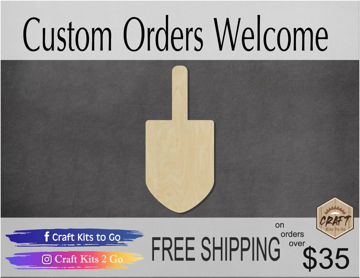 Dreidel cutouts wood blanks Jewish Game Religion DIY Paint kit #1409 - Multiple Sizes Available - Unfinished Cutout Shapes