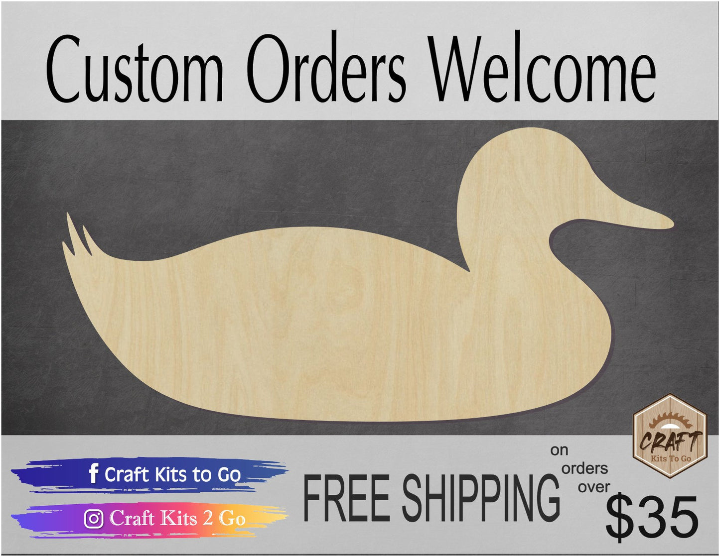 Duck pond duck cutouts wood blanks animal cutouts zoo animals DIY paint kit #1417 - Multiple Sizes Available - Unfinished Cutout Shapes
