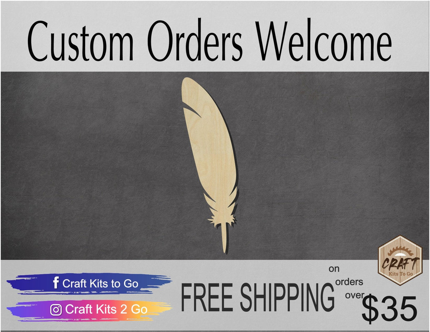 Feather wood blank cutouts Feathers Bird Birds Animal cutouts, zoo animals #1456 - Multiple Sizes Available - Unfinished wood Cutout Shapes