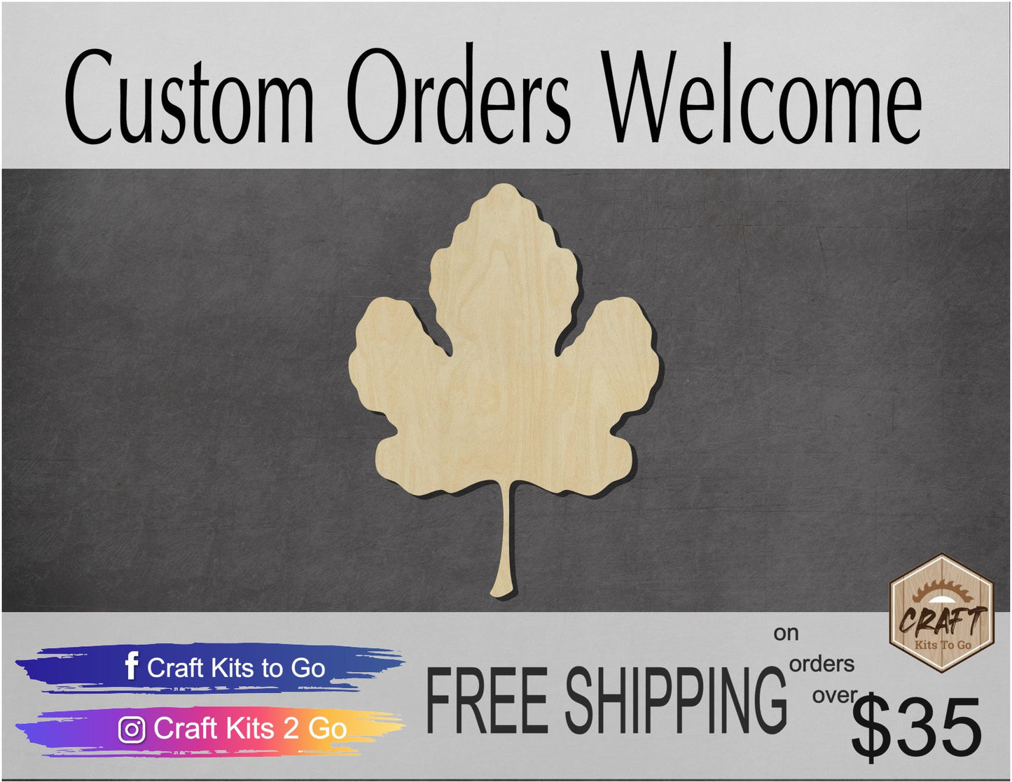 Fig Leaf Plant wood cutouts Flowers Fall colors Fall time Fall Leaves DIY #1460 - Multiple Sizes Available - Unfinished wood Cutout Shapes