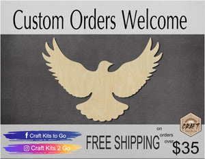 Flying Dove wood cutouts animal cutouts flying zoo animals DIY paint kit #1487 - Multiple Sizes Available - Unfinished Wood Cutout Shapes
