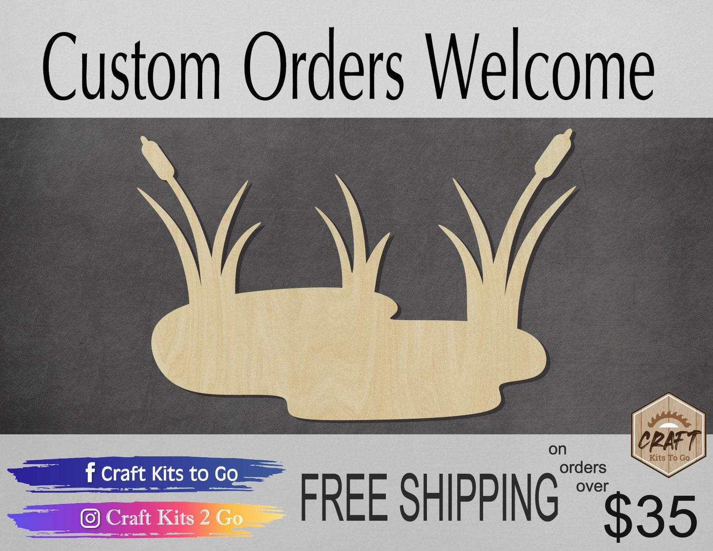 Pond wood shape wood cutouts DIY Paint kit #1874 - Multiple Sizes Available - Unfinished Wood Cutout Shapes