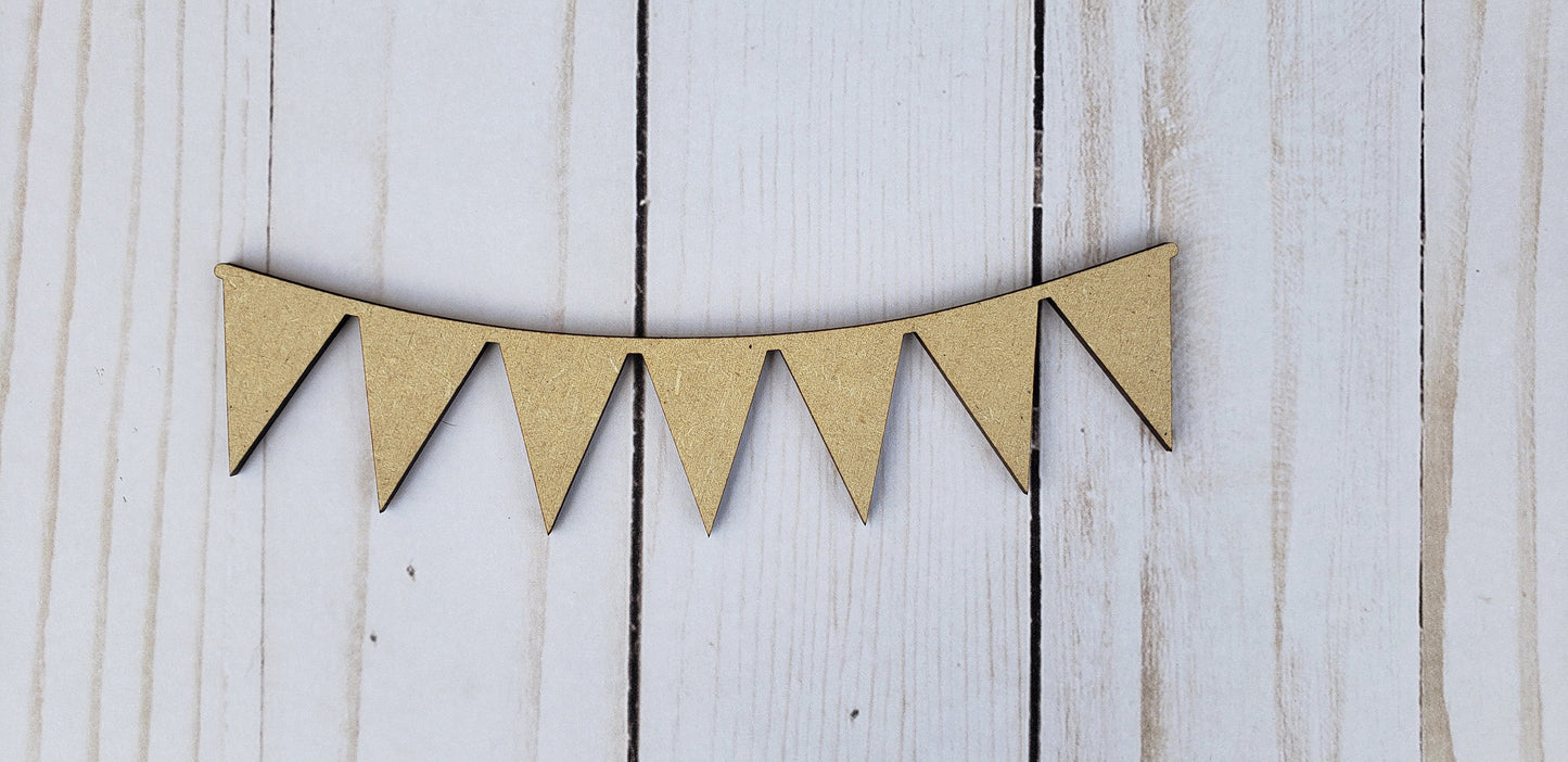Banner wood shape wood cutout celebrate celebration DIY paint kit #1835 - Multiple Sizes Available - Unfinished Wood Cutout Shapes