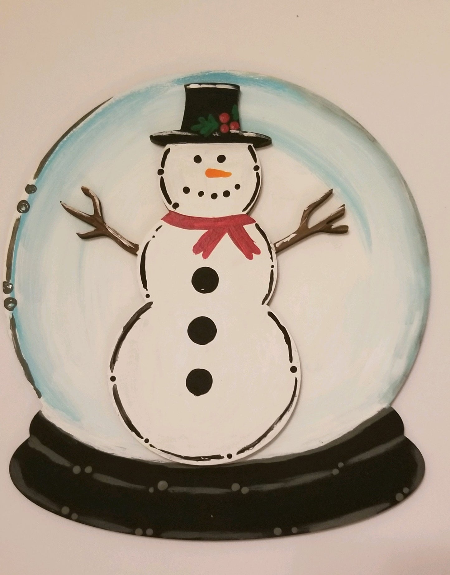Snow Globe wood cutout Winter Snowing Christmas craft DIY paint kit #2027 - Multiple Sizes Available - Unfinished Wood Cutouts Shapes