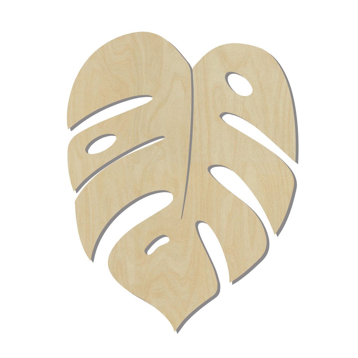 Split Leaf Philodendron no stem Plants Garden Dinosaur Plant DIY paint kit #2246 - Multiple Sizes Available - Unfinished Wood Cutout Shapes