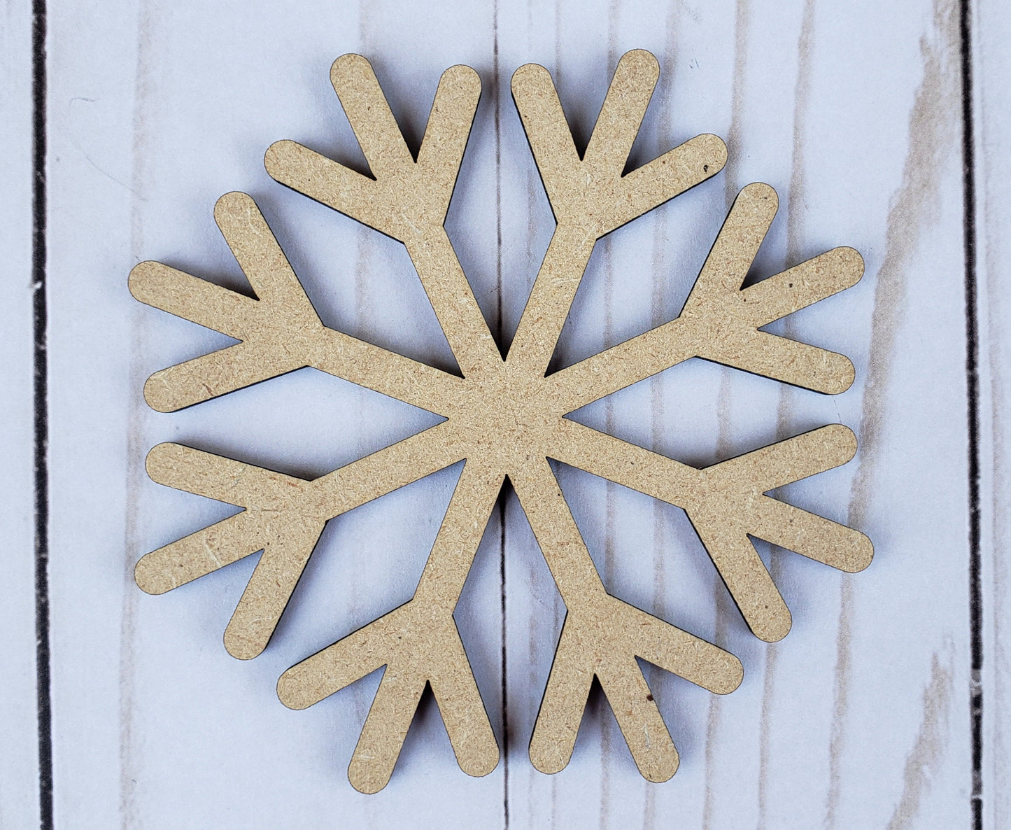 Snowflake wood shape wood cutouts snowing winter DIY Paint kit #2002 - Multiple Sizes Available - Unfinished Wood Cutout Shapes