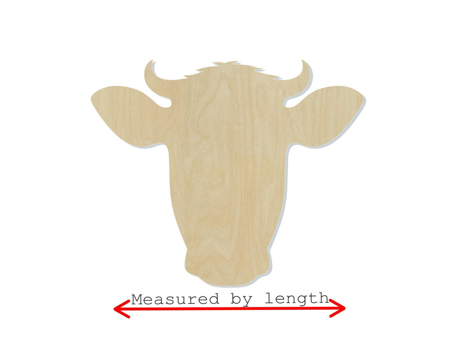 Cow Face Farm Animal cutouts wood blanks Ranch DIY Paint kit #1337 - Multiple Sizes Available - Unfinished Cutout Shapes