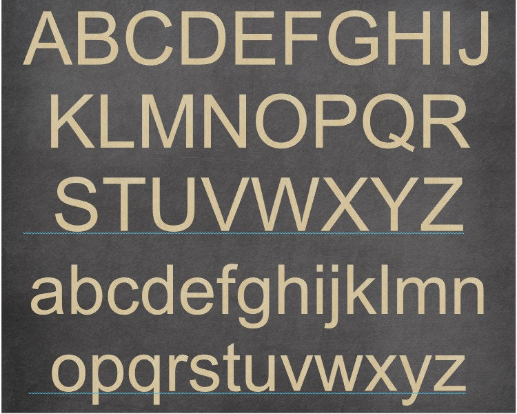 Arial Letters #2509 - Multiple Sizes Available - Unfinished Wood Cutout Shapes