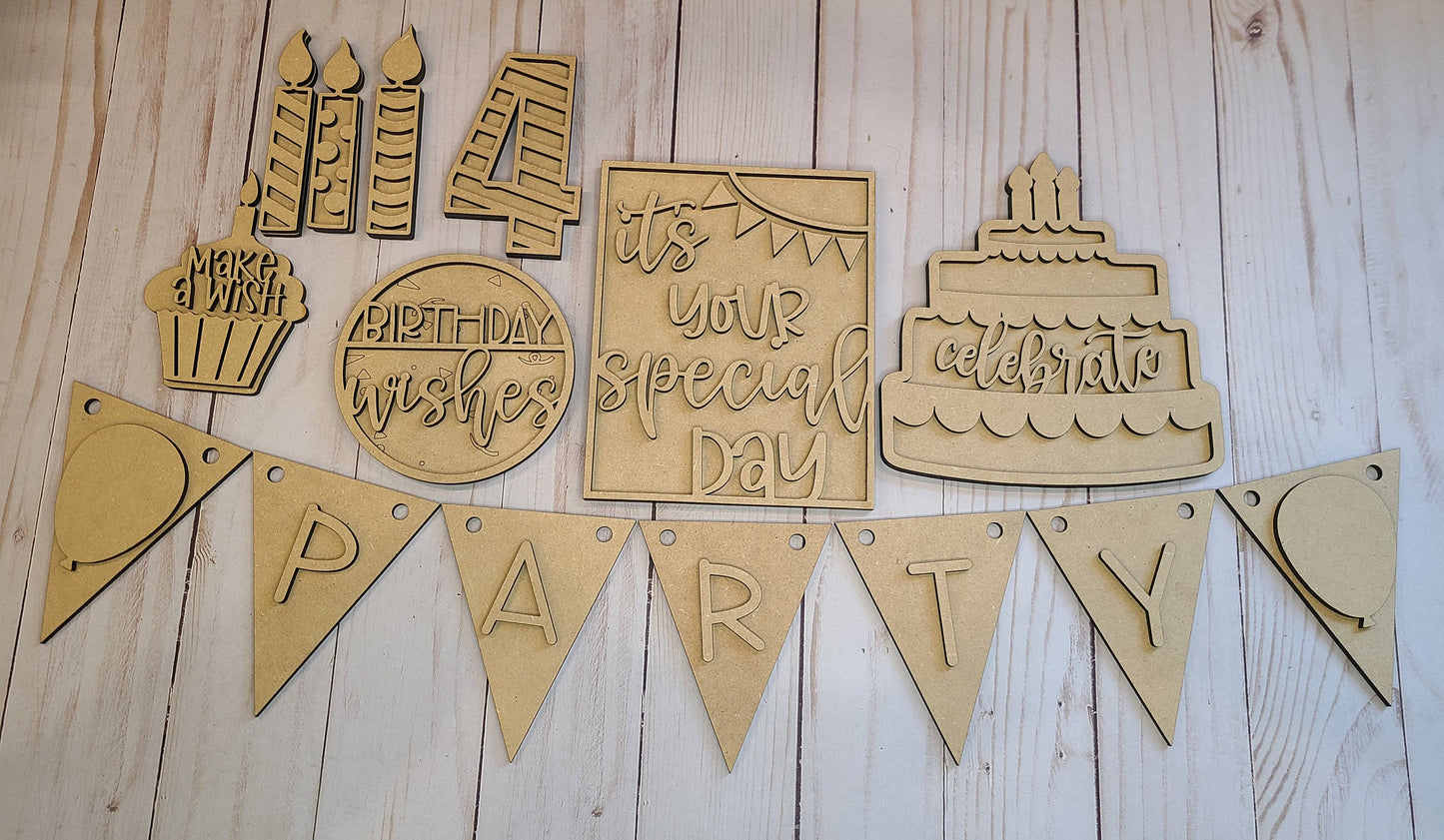Birthday Numbers DIY Craft Kit #2576 Multiple Sizes Available - Unfinished Wood Cutout Shapes