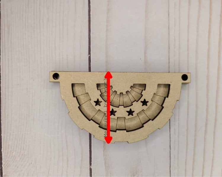 4th of July Patriotic Bunting Banner Craft Kit for Adults #2791 - Multiple Sizes Available - Unfinished Wood Cutout Shapes