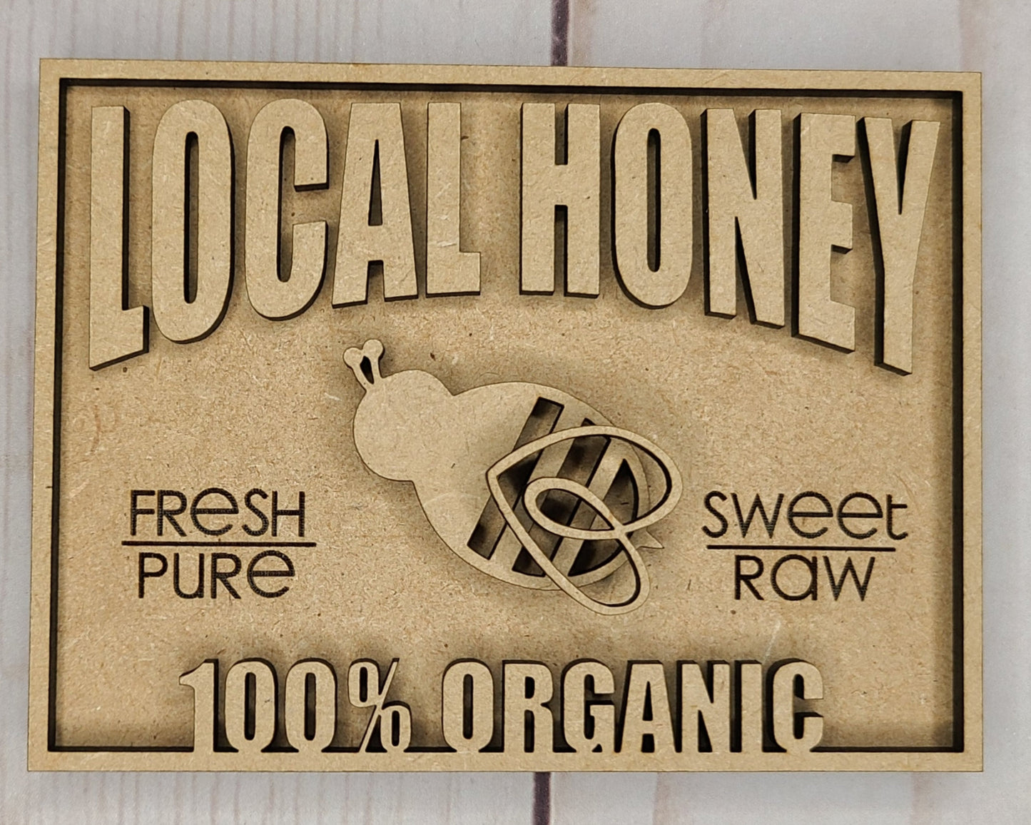 Local Honey Bee Craft Kit #2772 - Multiple Sizes Available - Unfinished Wood Cutout Shapes