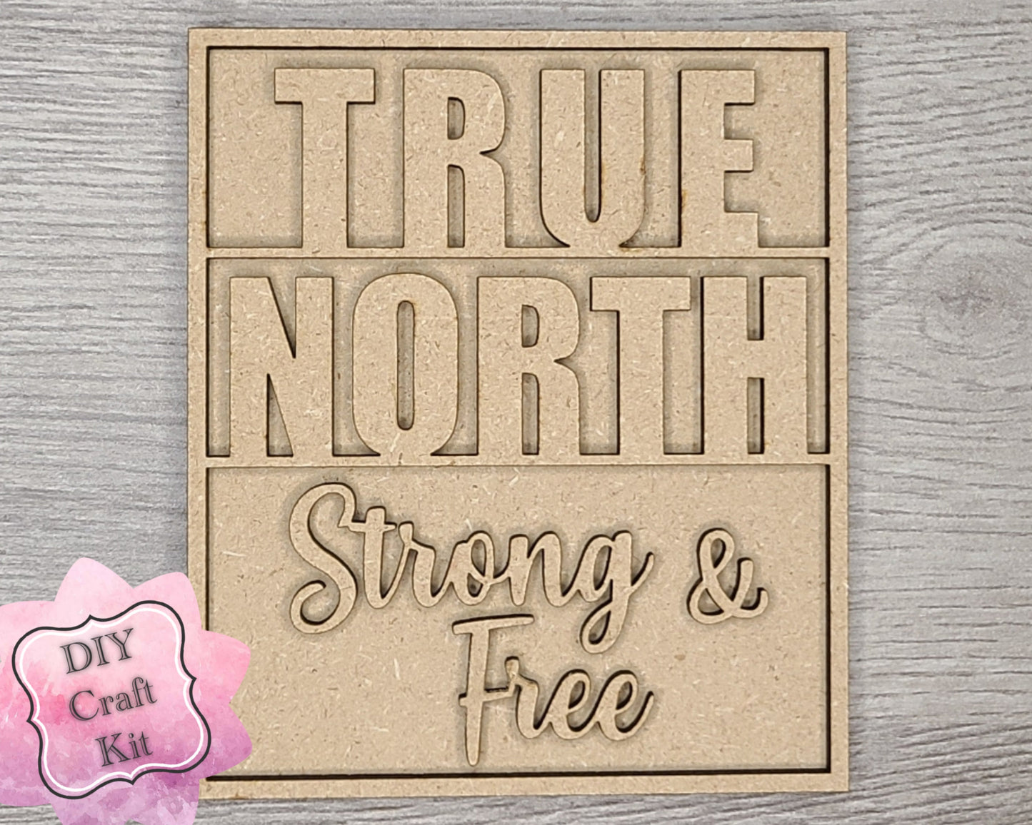 True North Canadian Canada Craft Kit DIY Craft Kit #2938 - Multiple Sizes Available - Unfinished Wood Cutout Shapes