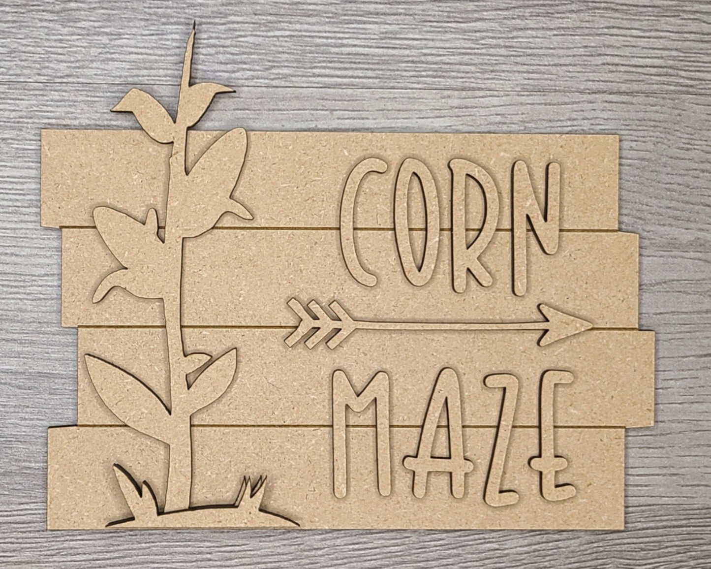 Corn Maze Fall DIY Halloween Craft Kit DIY Craft Kit #2867 - Multiple Sizes Available - Unfinished Wood Cutout Shapes