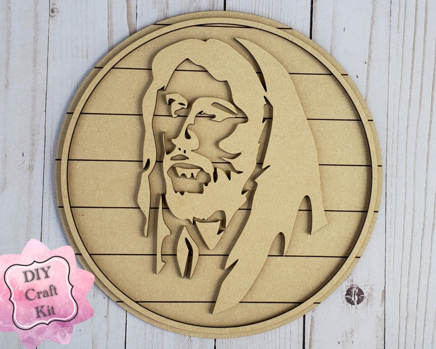 Christ Jesus God Savior LDS Mormon Decor Porch DIY Paint kit #2313 - Multiple Sizes Available - Unfinished Wood Cutout Shapes