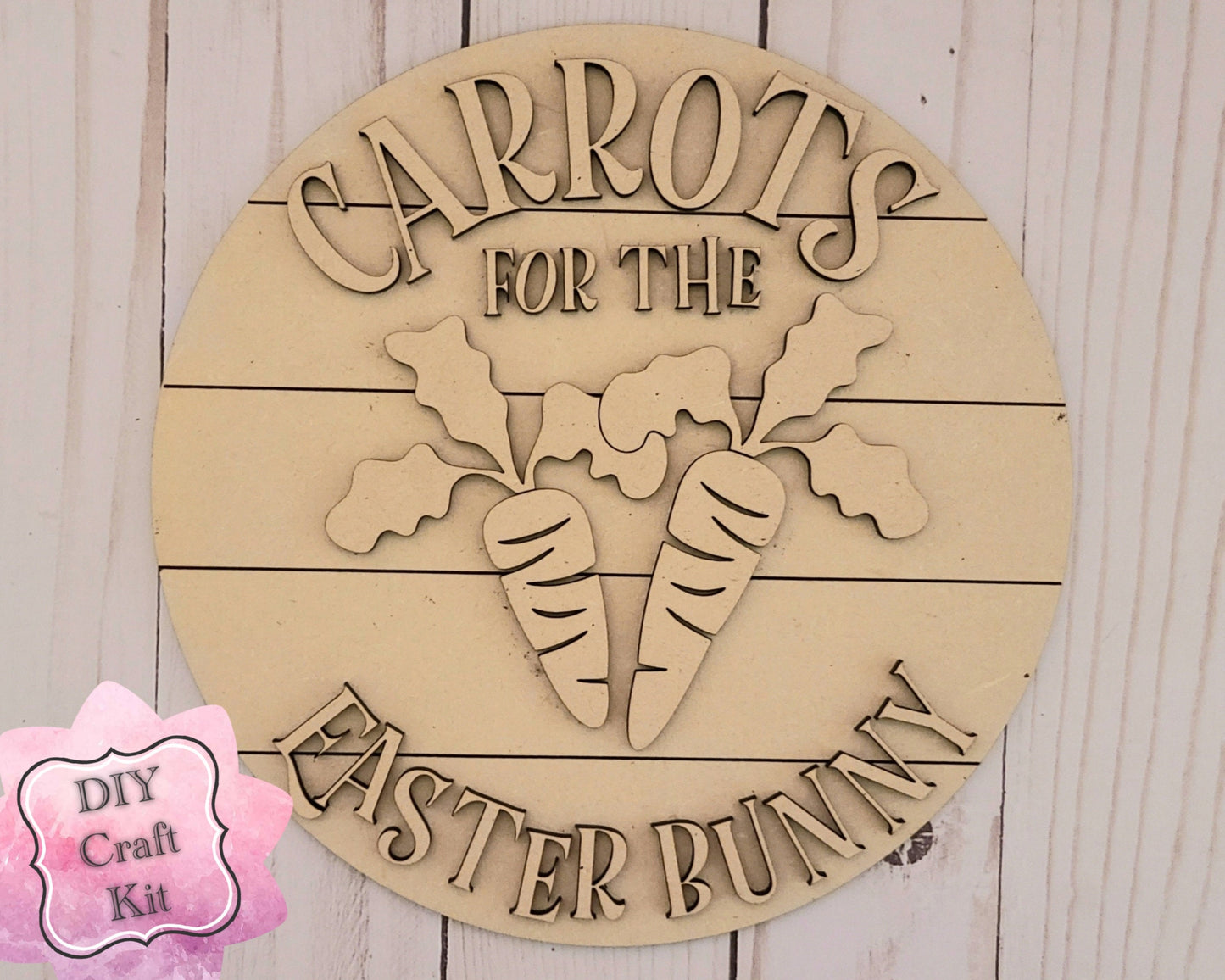 Carrot for the Bunny Easter Decor Easter Craft Kit for Adults #2494 - Multiple Sizes Available - Unfinished Wood Cutout Shapes