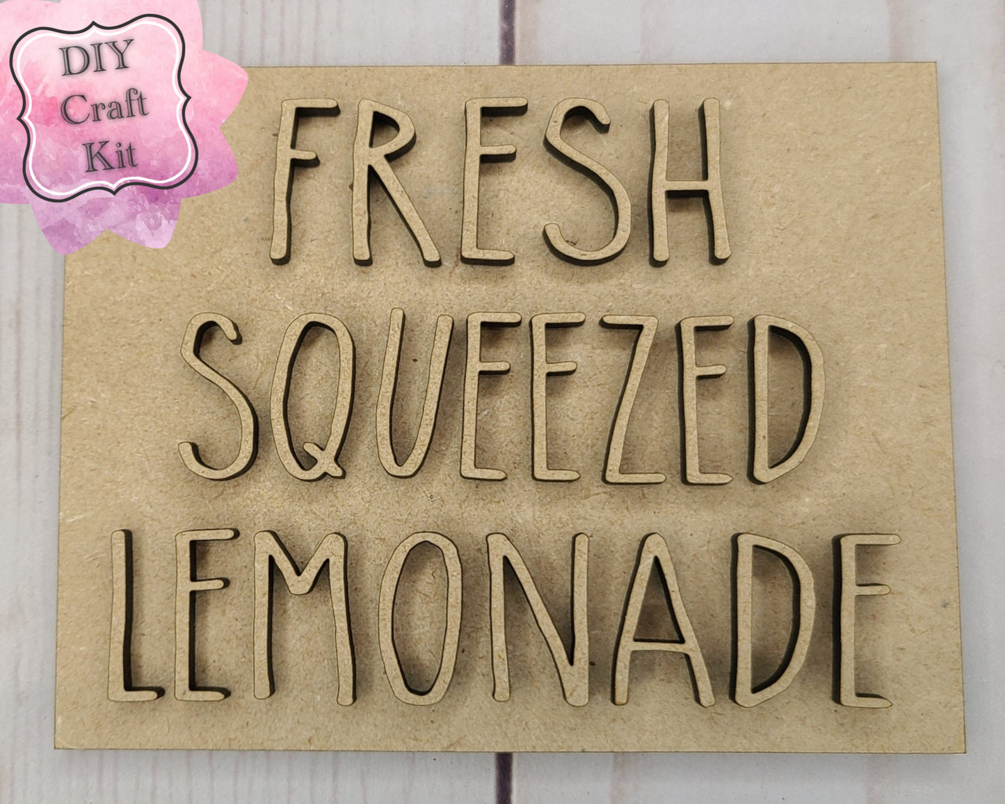 Fresh Squeezed Lemonade DIY Craft Kit #2542 - Multiple Sizes Available - Unfinished Wood Cutout Shapes